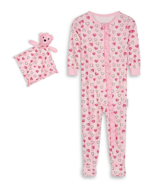 Пижама Max & Olivia Baby Girls Snug Fit Coverall One Piece.