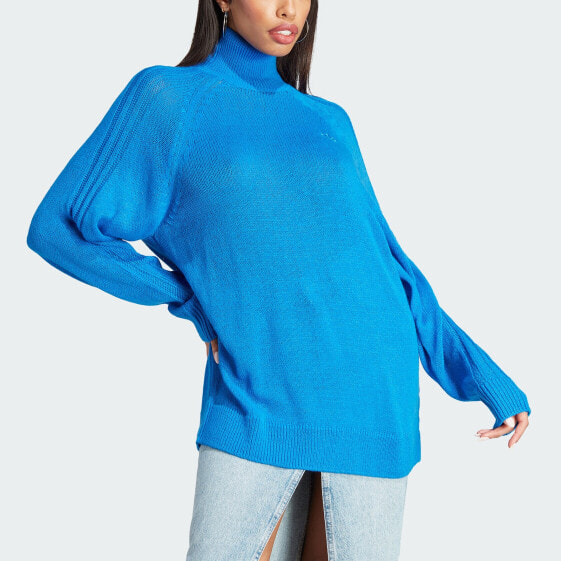 adidas women Blue Version Knit Sweater