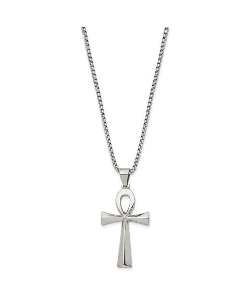Ankh Pendant on a 25.5 inch Box Chain Necklace