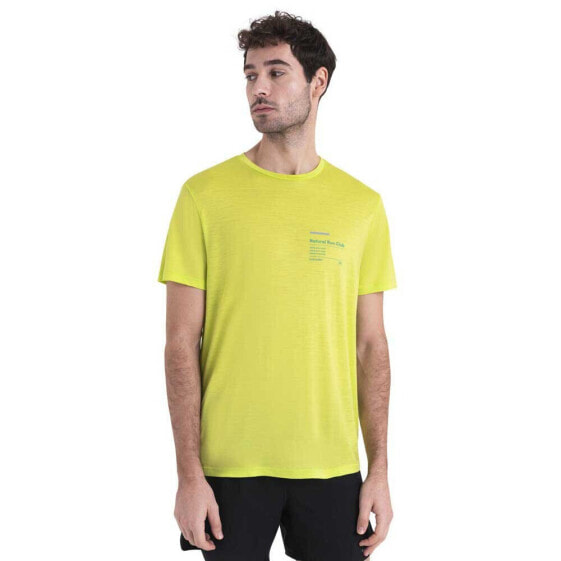 ICEBREAKER Merino 150 Tech Lite III Natural Run Club 2.0 short sleeve T-shirt