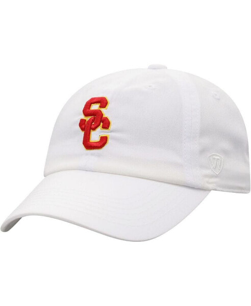 Men's White USC Trojans Staple Adjustable Hat