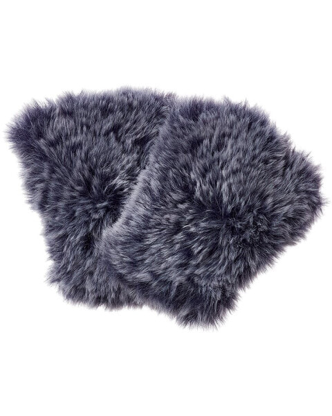 Варежки Surell Accessories Faux-Fur Knit Fingerless Mittens