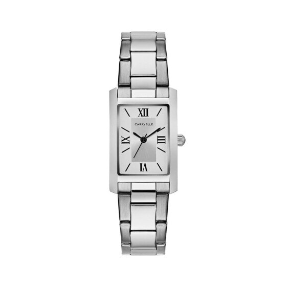 Caravelle by Bulova Ladies' Dress 3-Hand Quartz Watch Rectangle Case Roman Nu...