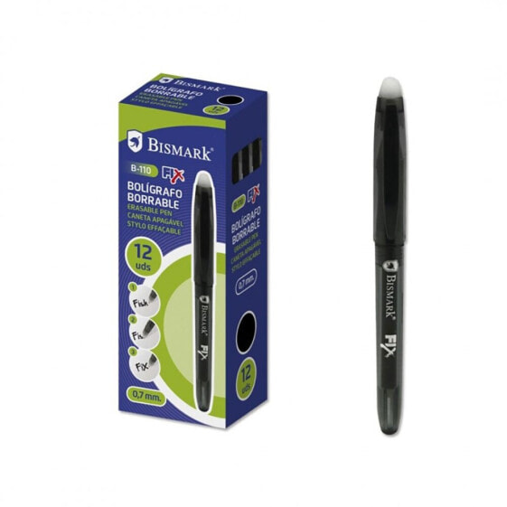 BISMARK Fix Clip 0.7 mm Erasable Pen 12 Units