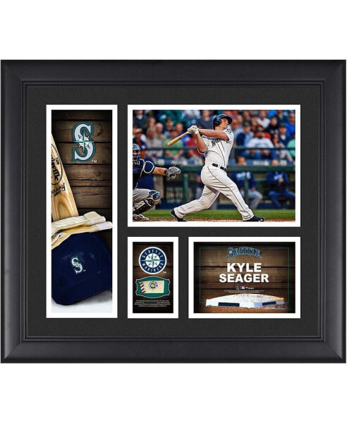 Kyle Seager Seattle Mariners Framed 15" x 17" Player Collage with a Piece of Game-Used Ball