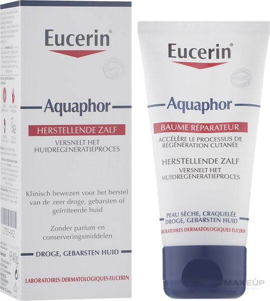 Schützende, pflegende und regenerierende Fettsalbe für extrem trockene, rissige, irritierte oder beschädigte Körperhaut - Eucerin Aquaphor Protect & Repair Salbe 40 g