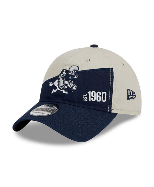 Youth Boys Cream, Navy Dallas Cowboys 2023 Sideline Historic 9TWENTY Adjustable Hat