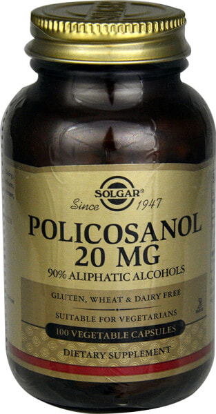 Policosanol, 20 mg, 100 Vegetable Capsules
