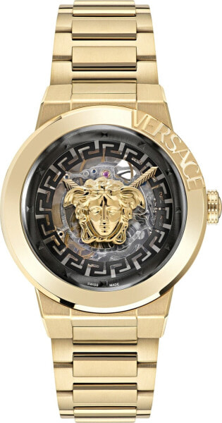 Versace Damen Armbanduhr 4 mm Armband Edelstahl MEDUSA SKELETON