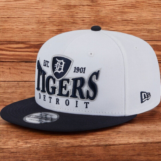 [60310257] MENS NEW ERA MLB DETROIT TIGERS 950 CREST STACK SNAPBACK - WHITE/NAVY