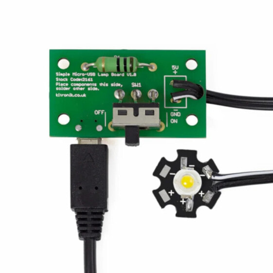 Micro USB Lamp Kit - 1W LED V2.0 - Kitronik 2161