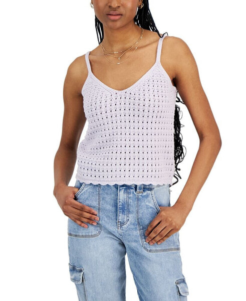 Juniors' V-Neck Sweater Tank