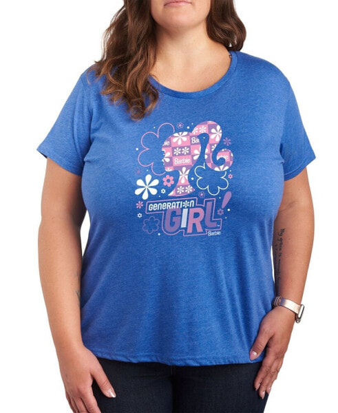 Air Waves Trendy Plus Size Barbie Generation Girl Graphic T-shirt