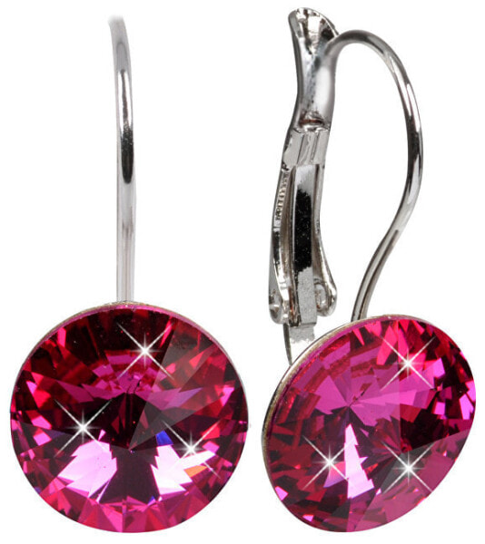 Elegant Rivoli Fuchsia earrings