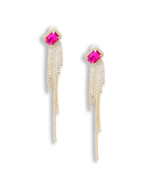 Women's Pink Bling Drop Earrings