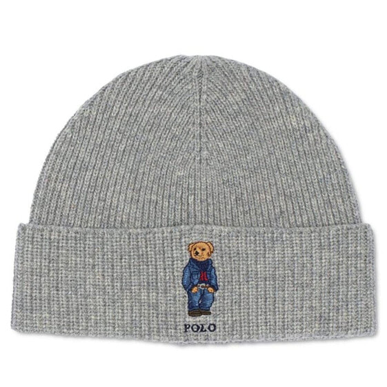 [PC0826-032] Mens Polo Ralph Lauren SOLID DENIM BEAR BEANIE