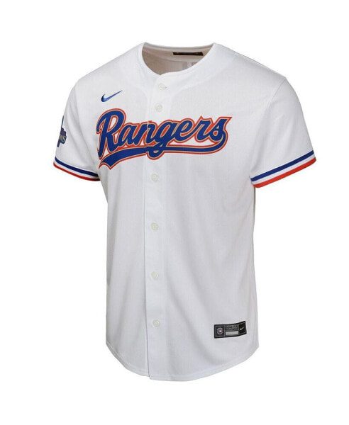 Big Boys and Girls Max Scherzer White Texas Rangers 2024 Gold Collection Limited Player Jersey