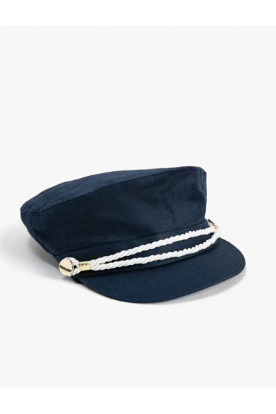 Halat Ip Detaylı Kasket Şapka