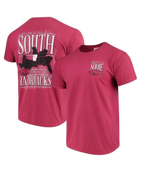 Men's Cardinal Arkansas Razorbacks Welcome to the South Comfort Colors T-shirt