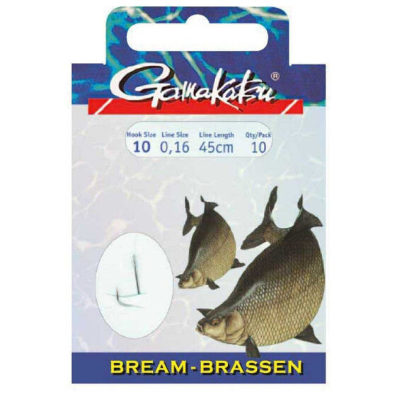 GAMAKATSU Booklet Bream 1310N Tied Hook 0.100 mm 45 cm