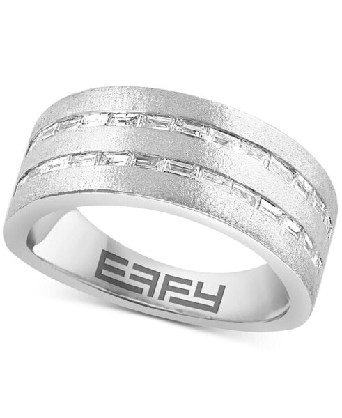 EFFY® Diamond Baguette Double Row Statement Ring (1/2 ct. t.w.) in Sterling Silver