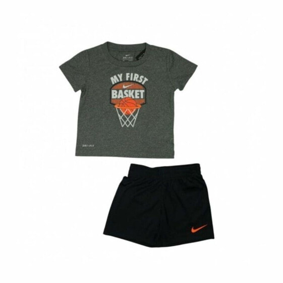 Детский спортивный костюм Nike My First Basket Чёрный Серый 2 Предметы