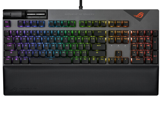 ASUS ROG Strix Flare II - Full-size (100%) - USB - Mechanical - AZERTY - RGB LED - Black - Grey