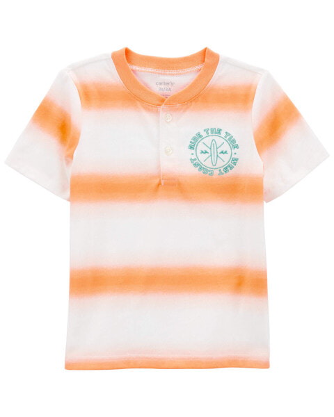 Toddler Striped Jersey Henley 2T