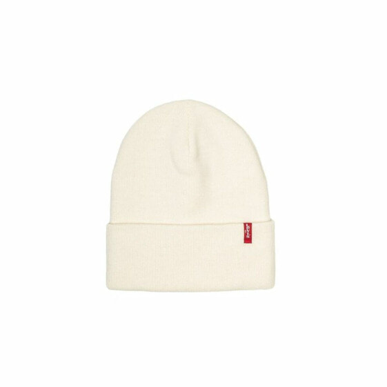 Спортивная кепка Levi's Slouchy Red Tab Beanie Regular Теплый белый Один размер