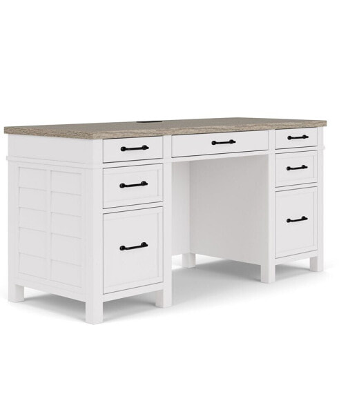 Finn 62" Wood Dovetail Joinery Executive Desk