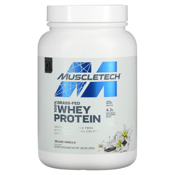 MuscleTech, 100% сывороточный протеин от коров травяного откорма, ваниль, 816 г (1,8 фунта)