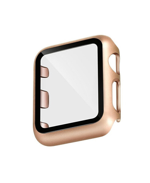 Rose Gold Tone/Gold Tone Full Protection Bumper with Integrated Glass Cover Compatible with 44mm Apple Watch