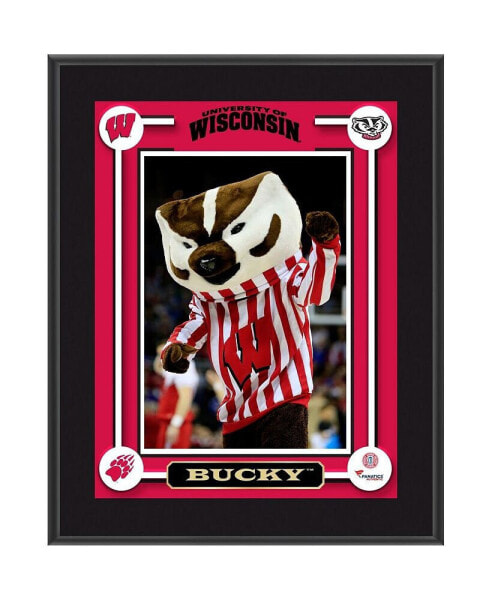 Wisconsin Badgers Bucky 10.5'' x 13'' Sublimated Mascot Plaque