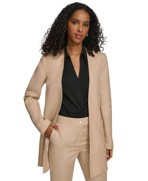 Women's Linen-Blend Topper Jacket