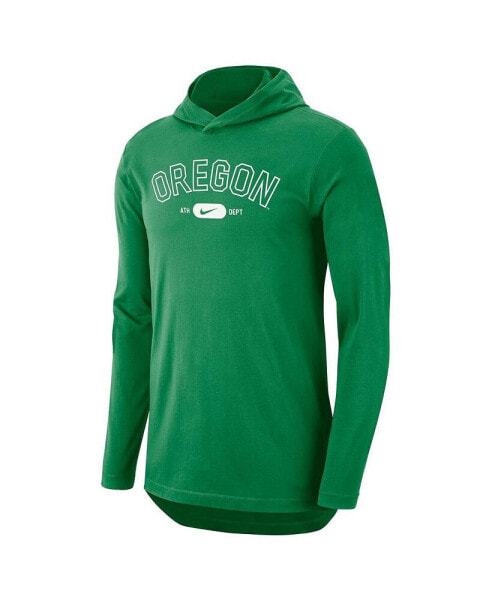Men's Green Oregon Ducks Campus Performance Tri-Blend Long Sleeve Hoodie T-Shirt