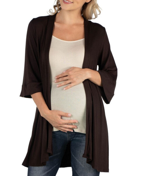 Кардиган для беременных 24seven Comfort Apparel с открытым передним разрезом и длинными рукавами