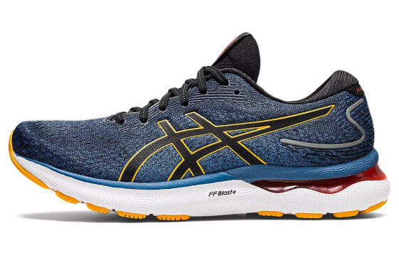 Кроссовки мужские Asics GEL-Nimbus 24 2E широкие сине-желтые