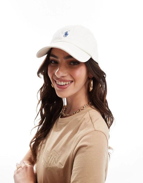 Polo Ralph Lauren cap with logo in cream