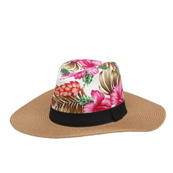 Соломенная шляпа Цветы Розовый