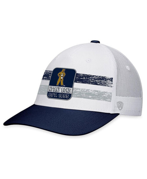 Men's White, Navy Penn State Nittany Lions Retro Fade Snapback Hat