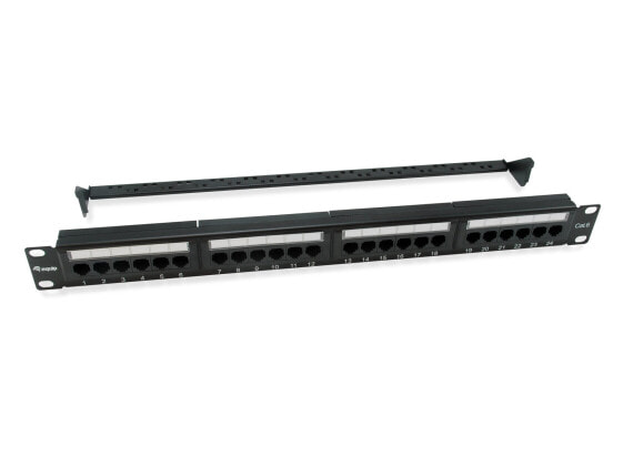 Equip 135426 - Cat6 - 22/26 - Black - ABS synthetics - Steel - Rack mounting - 1U