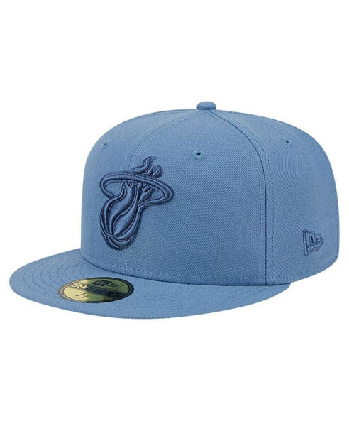 Men's Blue Miami Heat Color Pack Faded Tonal 59fifty Fitted Hat