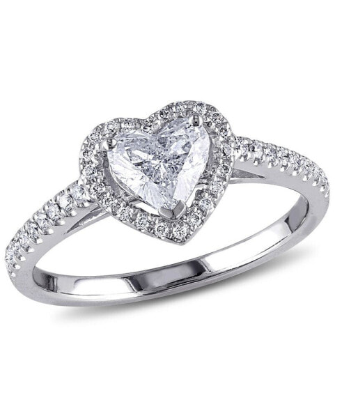 Кольцо Macy's Diamond Heart-Shaped Halo Engagement