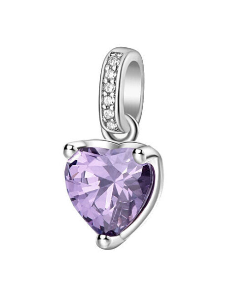 Fancy Magic Purple Heart Silver Pendant FMP28