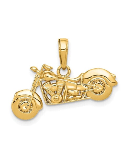 Macy's motorcycle Pendant in 14k Yellow Gold