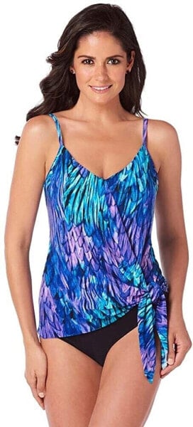 Magicsuit 259489 Women's Ruffled Feathers V-Neck Tankini Top Swimwear Size 10