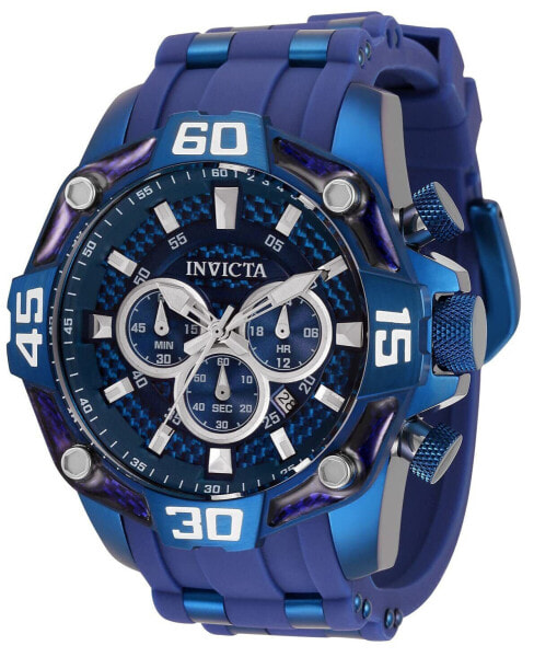 Invicta Men's Pro Diver 52mm Silicone Stainless Steel Quartz Chronograph Watc...