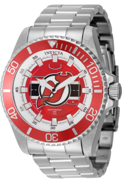 Invicta Men's 42253 NHL New Jersey Devils Quartz Red White Black Dial Color