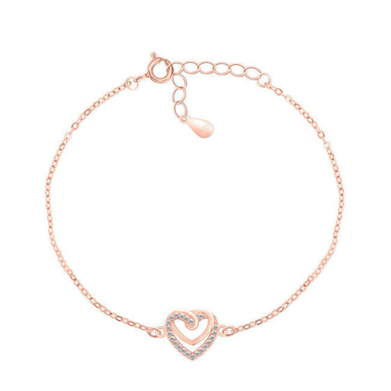 Romantic bronze heart bracelet BRC62R