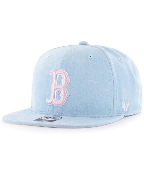 Men's Light Blue Boston Red Sox Ultra Suede Captain Snapback Hat